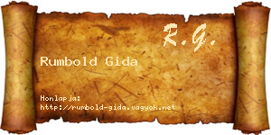 Rumbold Gida névjegykártya